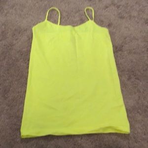 Neon highlighter yellow spandex tank size medium